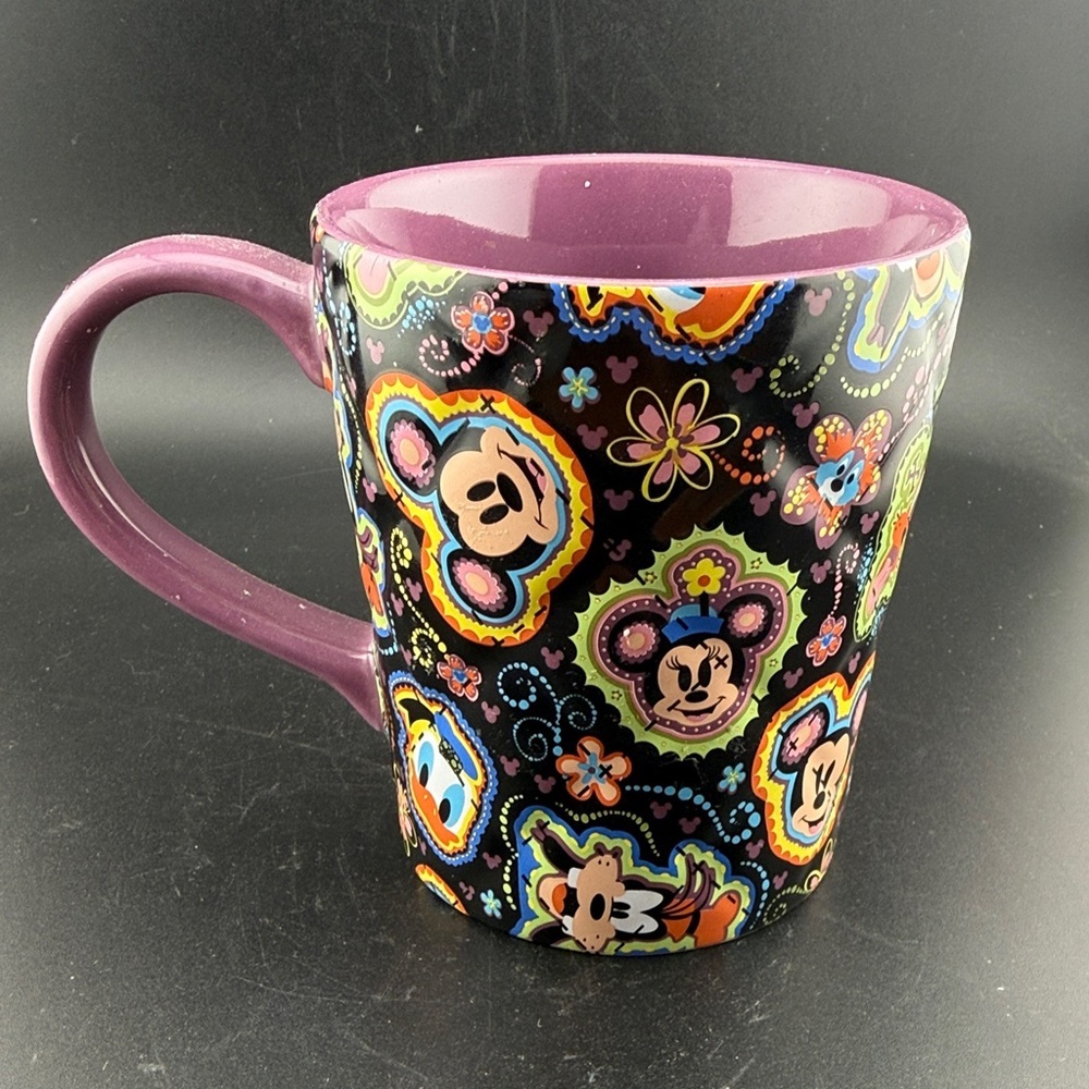 Disney Parks Authentic Quilted Mickey Minnie Donald Etc Mug